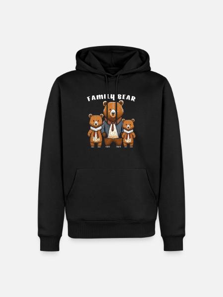 BEARS FAMILY BEAR - Men’s Premium Organic Hoodie - black