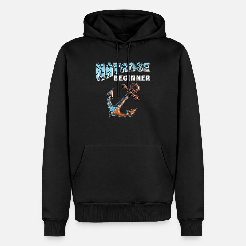 SCHIFFANKER MATROSE BEGINNER - Männer Premium Bio Hoodie - Schwarz