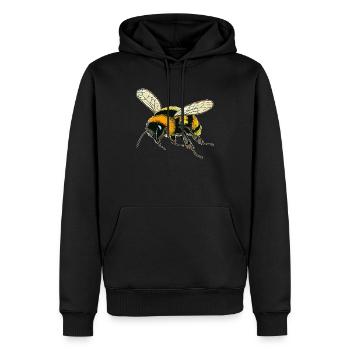 CONTOUR DES BOURDONS - Sweat à capuche Premium bio Homme - noir - Devant - Nico (187cm)