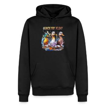 ENTEN QUACK-TASTIC DAY - Männer Premium Bio Hoodie - Schwarz - Vorne - Nico (187cm)
