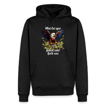 Wahlsieger geben euer Geld aus - Männer Premium Bio Hoodie - Schwarz - Vorne - Nico (187cm)