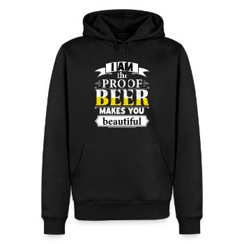 Bier macht schön für Gewinner - Männer Premium Bio Hoodie - Schwarz - Vorne - Nico (187cm)
