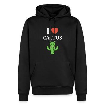 Cactus - Men’s Premium Organic Hoodie - black - Front - Nico (187cm)