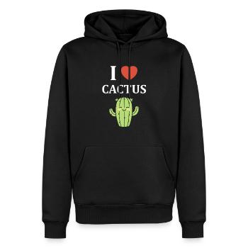 Cactus - Men’s Premium Organic Hoodie - black - Front - Nico (187cm)