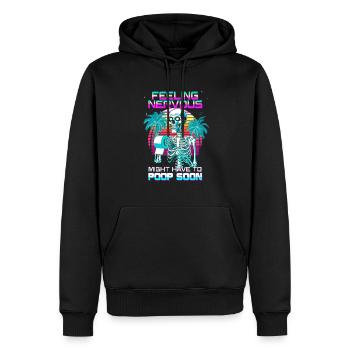 IBS, Skelett,, Humor, Reizdarmsyndrom - Männer Premium Bio Hoodie - Schwarz - Vorne - Nico (187cm)