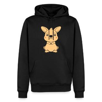 Wallaby - Männer Premium Bio Hoodie - Schwarz - Vorne - Nico (187cm)