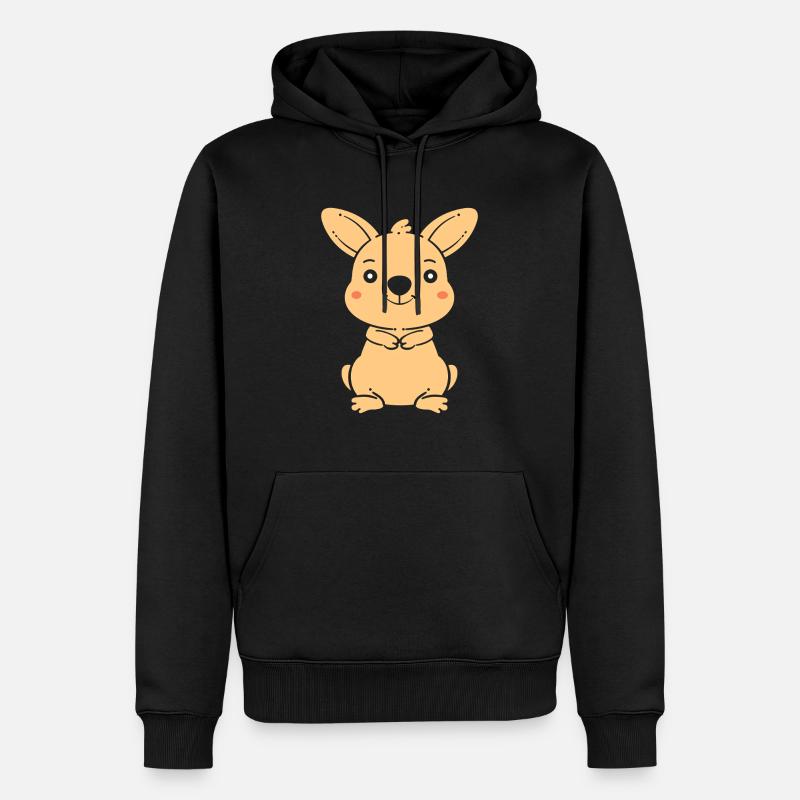 wallaby - Sweat à capuche Premium bio Homme - noir