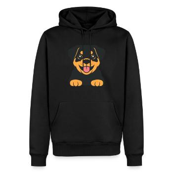 rottweiler - Sweat à capuche Premium bio Homme - noir - Devant - Nico (187cm)
