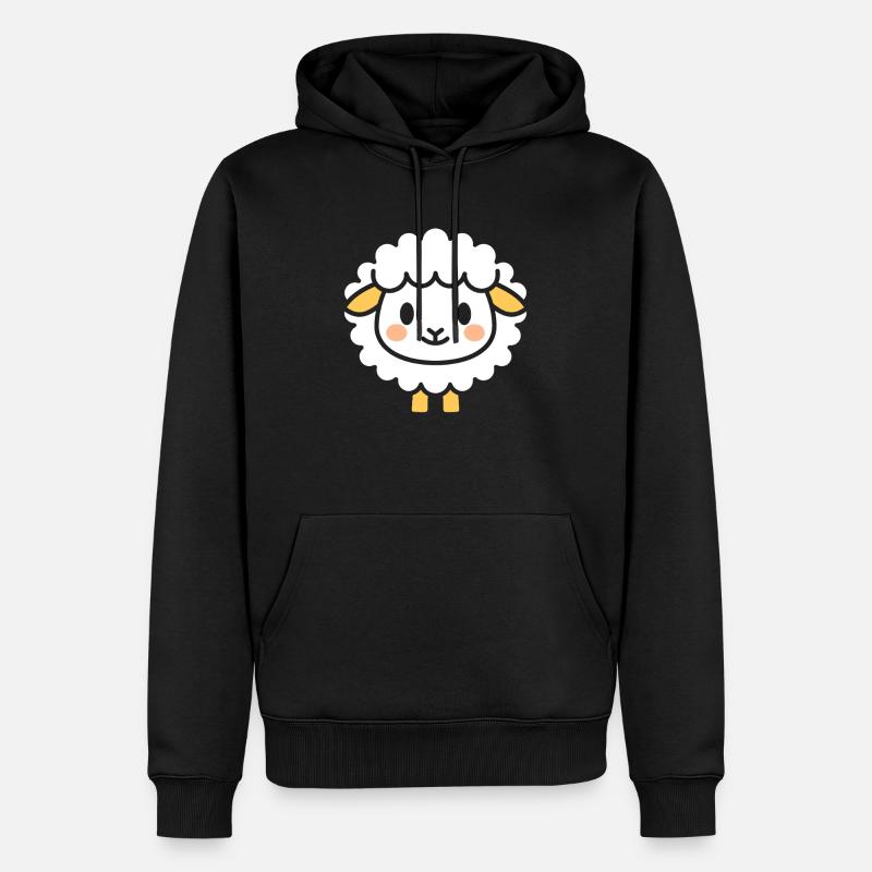 Mouton - Sweat à capuche Premium bio Homme - noir