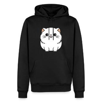 Perserkatze - Männer Premium Bio Hoodie - Schwarz - Vorne - Nico (187cm)