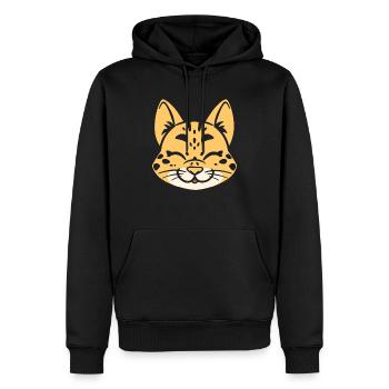 serval - Men’s Premium Organic Hoodie - black - Front - Nico (187cm)