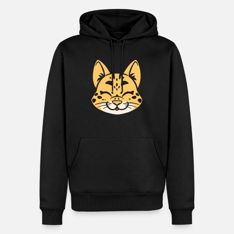 serval - Sweat à capuche Premium bio Homme - noir