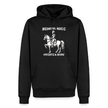 CHEVALIERS MAGIQUES MÉDIÉVAUX ET PLUS ENCORE - Sweat à capuche Premium bio Homme - noir - Devant - Nico (187cm)