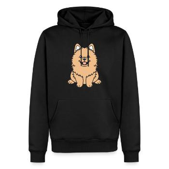 Eurasier - Männer Premium Bio Hoodie - Schwarz - Vorne - Nico (187cm)