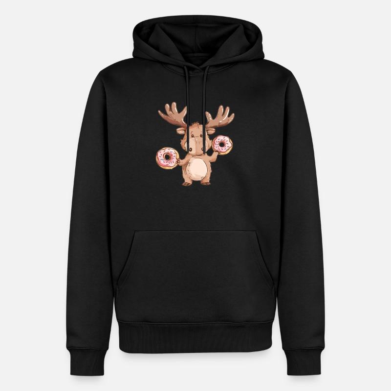 Orignal aux beignets - Sweat à capuche Premium bio Homme - noir