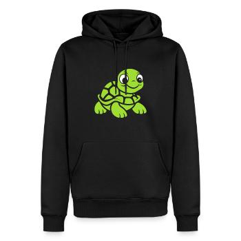 tortoise - Men’s Premium Organic Hoodie - black - Front - Nico (187cm)