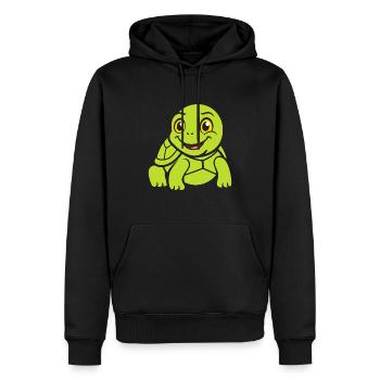 tortoise - Men’s Premium Organic Hoodie - black - Front - Nico (187cm)