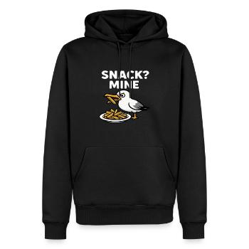 Collation Seagull - Sweat à capuche Premium bio Homme - noir - Devant - Nico (187cm)