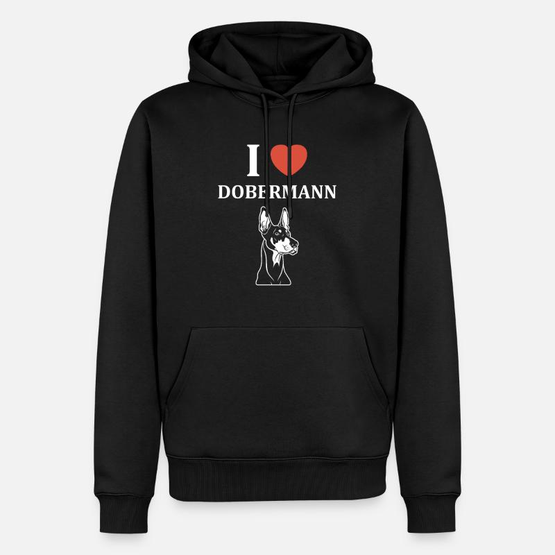 dobermann - Sweat à capuche Premium bio Homme - noir