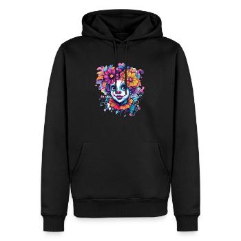Blumen Clown Freude - Männer Premium Bio Hoodie - Schwarz - Vorne - Nico (187cm)