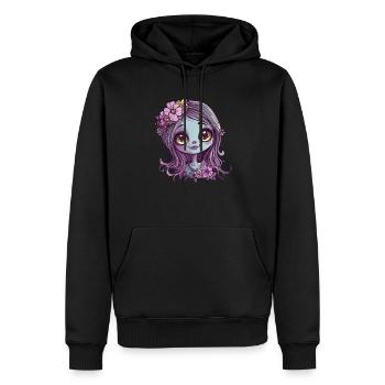Demoiselle d’honneur aux yeux brillants - Sweat à capuche Premium bio Homme - noir - Devant - Nico (187cm)