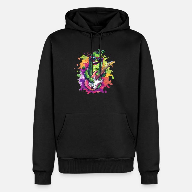 Guitare à bascule Concombre - Sweat à capuche Premium bio Homme - noir