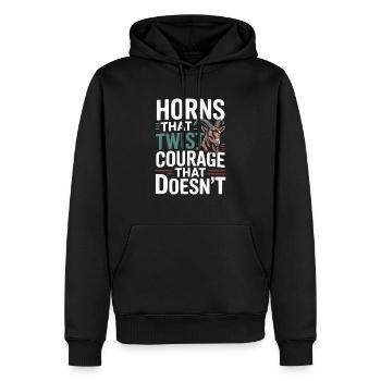 Markhor Lover Faune Animale Chèvre Sauvage Pakistan - Sweat à capuche Premium bio Homme - noir - Devant - Nico (187cm)