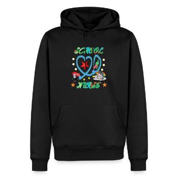 Bunte Schulkrankenschwester - Männer Premium Bio Hoodie - Schwarz - Vorne - Nico (187cm)