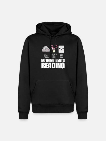 Nothing Beats Reading - Men’s Premium Organic Hoodie - black