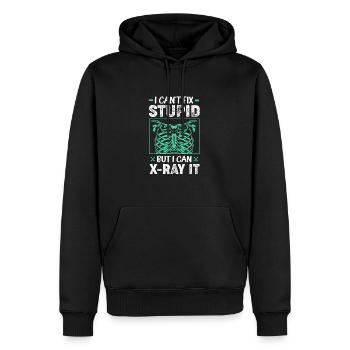 IRM Radiologue Radiologie Rad Tech X-ray - Sweat à capuche Premium bio Homme - noir - Devant - Nico (187cm)