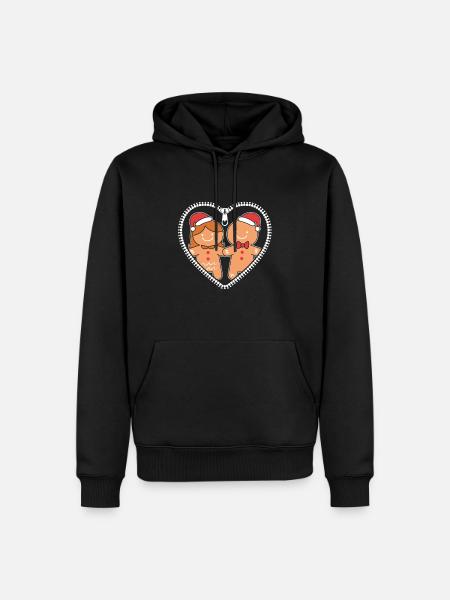 Werdende Mutter Weihnachten Gender Reveal - Männer Premium Bio Hoodie - Schwarz