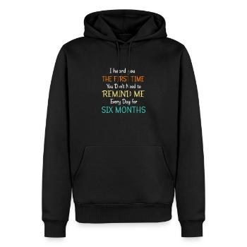 lazy procrastination lazy laziness - Men’s Premium Organic Hoodie - black - Front - Nico (187cm)