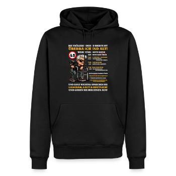 Geburtstag 45 Jahre Überraschend alt - Männer Premium Bio Hoodie - Schwarz - Vorne - Nico (187cm)
