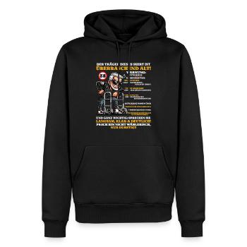 Anniversaire 58 ans Étonnamment vieux hommes - Sweat à capuche Premium bio Homme - noir - Devant - Nico (187cm)