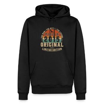 10 Ans 2015 Vintage Retro Cadeau D’anniversaire - Sweat à capuche Premium bio Homme - noir - Devant - Nico (187cm)