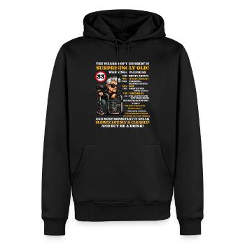 Anniversaire Femmes Avoir 33 Étonnamment Vieux - Sweat à capuche Premium bio Homme - noir - Devant - Nico (187cm)