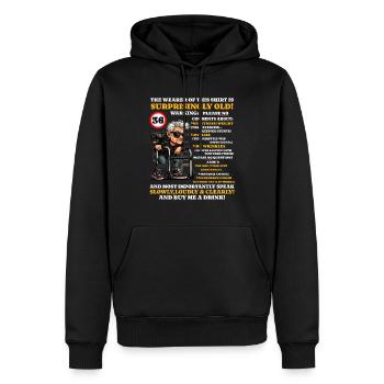 Geburtstag Frauen Turning 36 Surprisingly Old - Männer Premium Bio Hoodie - Schwarz - Vorne - Nico (187cm)