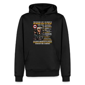 Geburtstag Frauen Turning 38 Surprisingly Old - Männer Premium Bio Hoodie - Schwarz - Vorne - Nico (187cm)