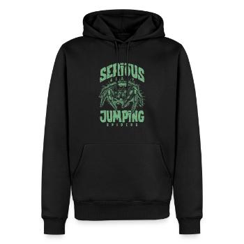 Sérieux au sujet des araignées sauteuses Propriétaire d’une araignée de compagnie - Sweat à capuche Premium bio Homme - noir - Devant - Nico (187cm)