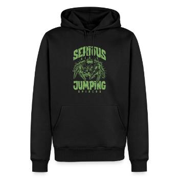 Sérieux au sujet des araignées sauteuses Propriétaire d’une araignée de compagnie - Sweat à capuche Premium bio Homme - noir - Devant - Nico (187cm)