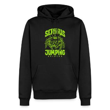 Sérieux au sujet des araignées sauteuses Propriétaire d’une araignée de compagnie - Sweat à capuche Premium bio Homme - noir - Devant - Nico (187cm)