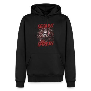 Sérieux au sujet des araignées sauteuses Propriétaire d’une araignée de compagnie - Sweat à capuche Premium bio Homme - noir - Devant - Nico (187cm)