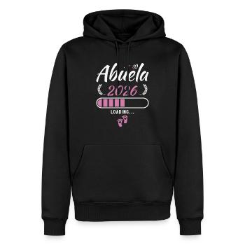 Oma 2026 Lädt Zukunft Oma - Männer Premium Bio Hoodie - Schwarz - Vorne - Nico (187cm)