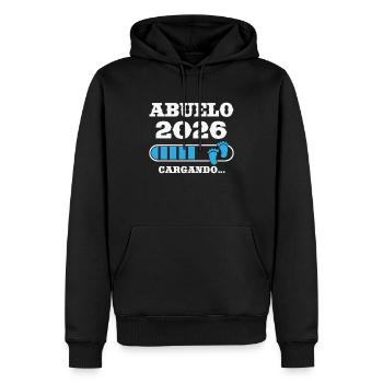 Grand-père 2026 Chargement Cadeau pour le futur grand-père - Sweat à capuche Premium bio Homme - noir - Devant - Nico (187cm)