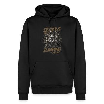 Sérieux au sujet des araignées sauteuses Propriétaire d’une araignée de compagnie - Sweat à capuche Premium bio Homme - noir - Devant - Nico (187cm)