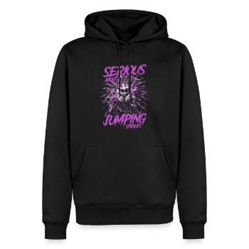 Sérieux au sujet des araignées sauteuses Propriétaire d’une araignée de compagnie - Sweat à capuche Premium bio Homme - noir - Devant - Nico (187cm)