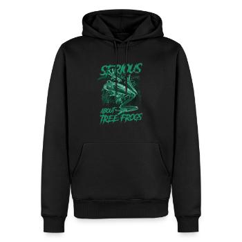 Sérieux au sujet des grenouilles arboricoles aux yeux rouges Gardien d’amphibiens - Sweat à capuche Premium bio Homme - noir - Devant - Nico (187cm)