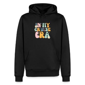 In meiner Kreuzfahrt-Ära / Urlaub für Hochsee- und Schiffsliebhaber - Männer Premium Bio Hoodie - Schwarz - Vorne - Nico (187cm)