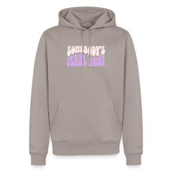 Somebody’s Feral Aunt - Men’s Premium Organic Hoodie - taupe - Front - Nico (187cm)