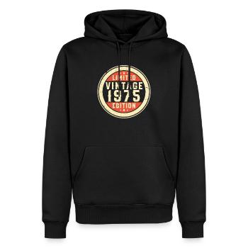 1975 Vintage Retro Geburtstagsgeschenk - Männer Premium Bio Hoodie - Schwarz - Vorne - Nico (187cm)